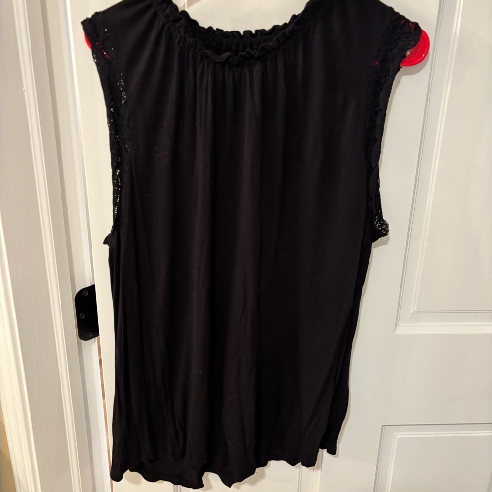 LOFT Black Sleeveless Blouse